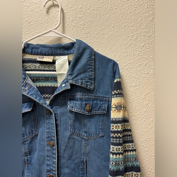 Faded glory denim/sweater jacket - Picture 3 of 9